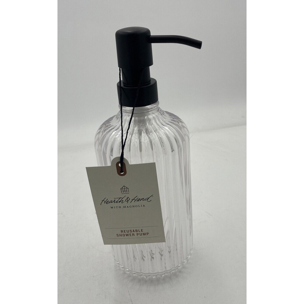 Hearth & Hand with Magnolia Clear Reusable Shower Pump 17oz